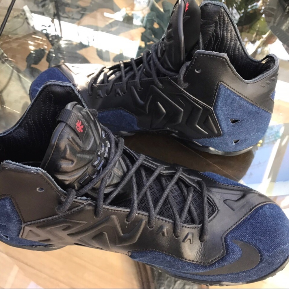 2014 NIKE LEBRON XI EXT DENIM QS PREOWNED